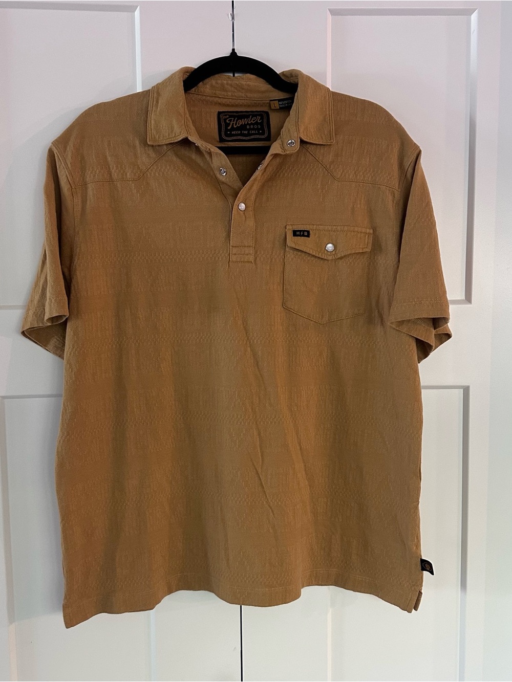 Howler Brothers Short Sleeve Pocket Polo - Camel